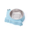 New pet single bowl, stainless steel bowl, snail-shaped dog bowl, cat bowl, anti-knock, anti-slip and biting pet bowl details Picture
